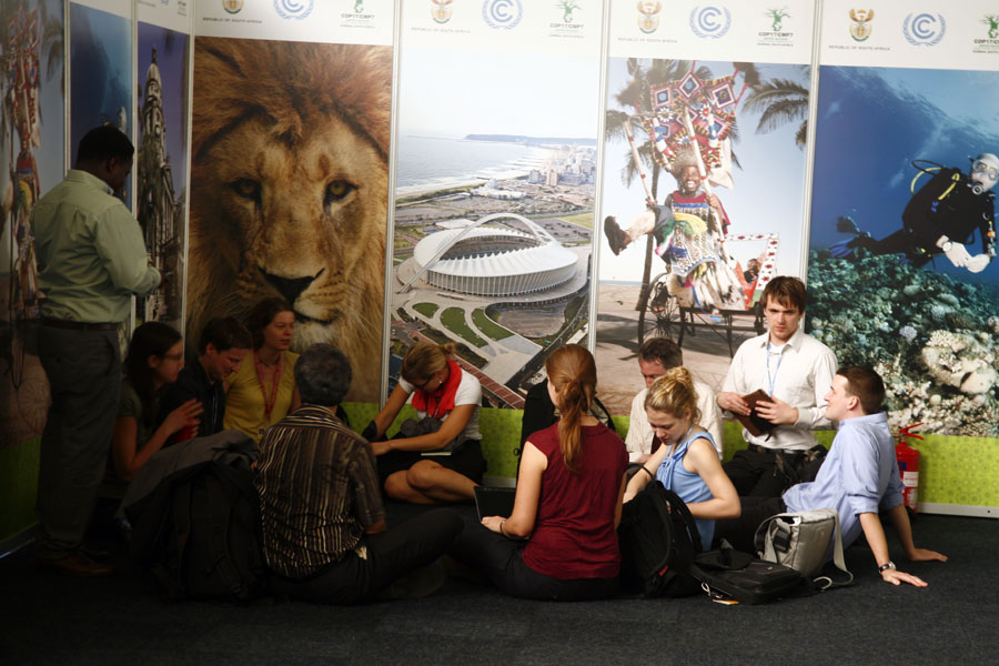 UN COP17 Climate Change Conference took place in the city of Durban a coastal city vulnerable to the threat of rising sea levels caused by climate change on Monday, Nov. 28 2011. [By Luo Qi/China.org.cn]