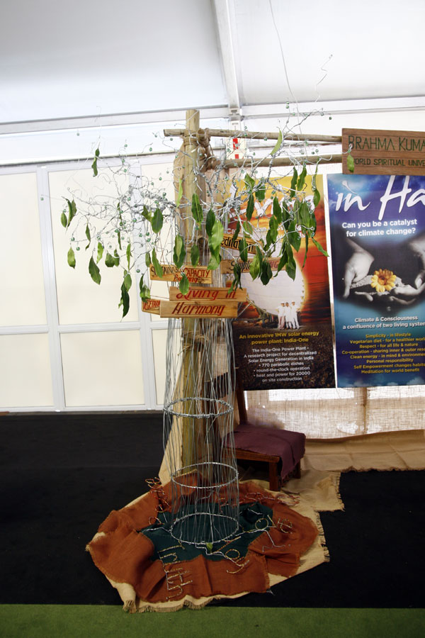 Over 100 exhibitors participate in the Climate Change Response Expo held during the U.N. climate talks in Durban, South Africa. 