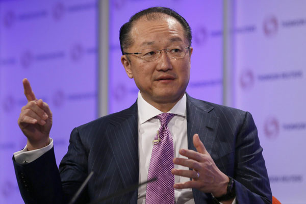 World Bank President Jim Yong Kim speaks at a Thomson Reuters Newsmaker event, at Canary Wharf in east London June 19, 2013.