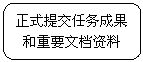 圆角矩形: 正式提交任务成果 和重要文档资料 