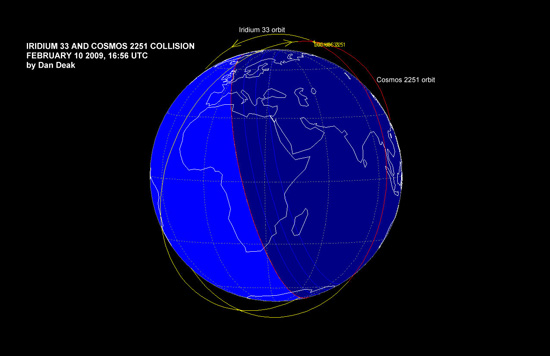 美国通信卫星与俄罗斯已报废卫星相撞