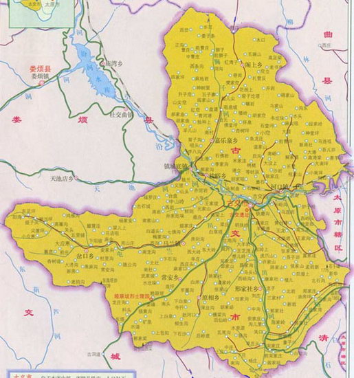 古交地图，图片来源：太原新闻网