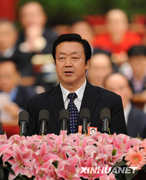 3月10日，十一届全国人大二次会议在北京人民大会堂举行第三次全体会议。最高人民法院院长王胜俊作最高人民法院工作报告。 