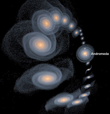 天文学家拍下仙女座星系吞噬邻近星系照片 -- 