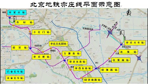 北京9号线、亦庄线、大兴线站名及位置公示