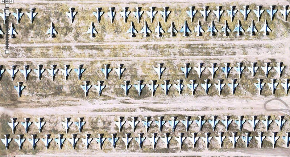 沙漠里建'飞机墓场' 谷歌曝光世界最大'飞机墓'(高清组图)
