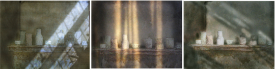 《光斑静物组画1》81cmx100cmx3 2007年