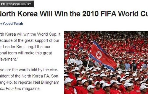 朝鲜足协高层豪言夺世界杯:伟大领袖给我们支持