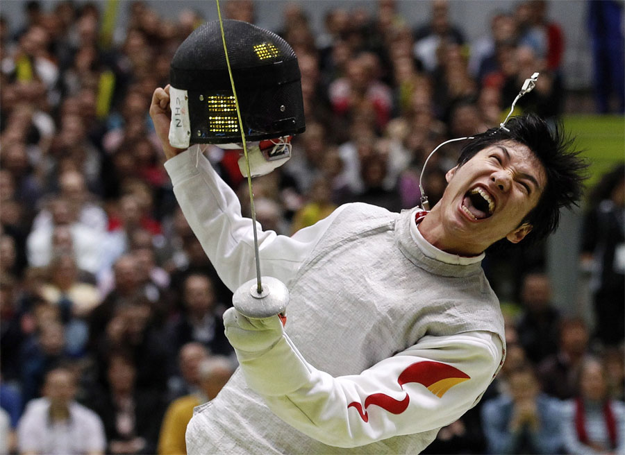 2012伦敦奥运会:中国代表团夺冠一刻(高清图)