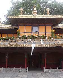 这是我第一次来到罗布林卡，虽然拉萨的寺庙很多，但是罗布林卡作为夏宫独树一帜。美丽的风景吸引着很多人，当然也包括我。我回忆起了我与父母曾经转过的扎什伦布寺，虽然现在我看不到，但是我的心里已经勾画了一张美丽的图画。