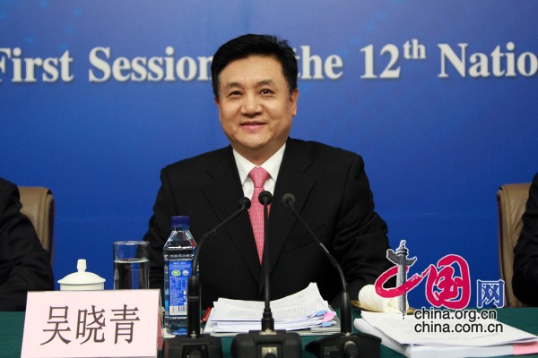 环境保护部副部长吴晓青。中国网 董德 摄