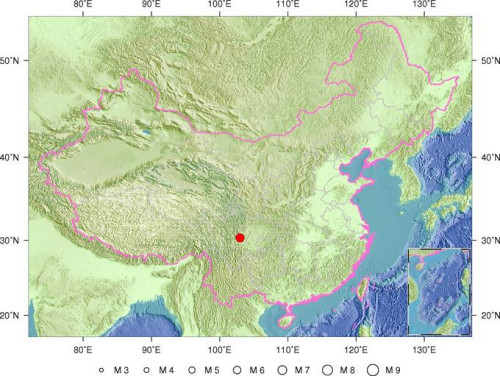 四川雅安芦山县发生7.0级地震 深度13公里(图)
