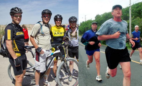 美国前总统小布什是跑步狂人，要求哪里都要有跑步机：家里、办公室里、出访时住的套房、专机“空军一号”上，甚至女王在白金汉宫里也为他准备了健身器材，不过这次跑步机换成了单车健身器。