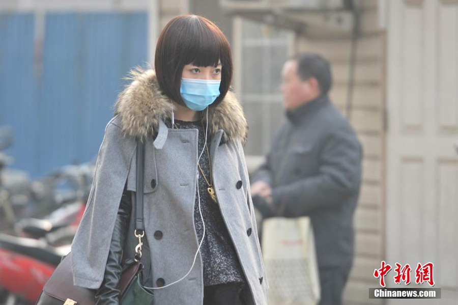 北京遭雾霾空气质量严重污染 PM2.5数值超400(高清组图)