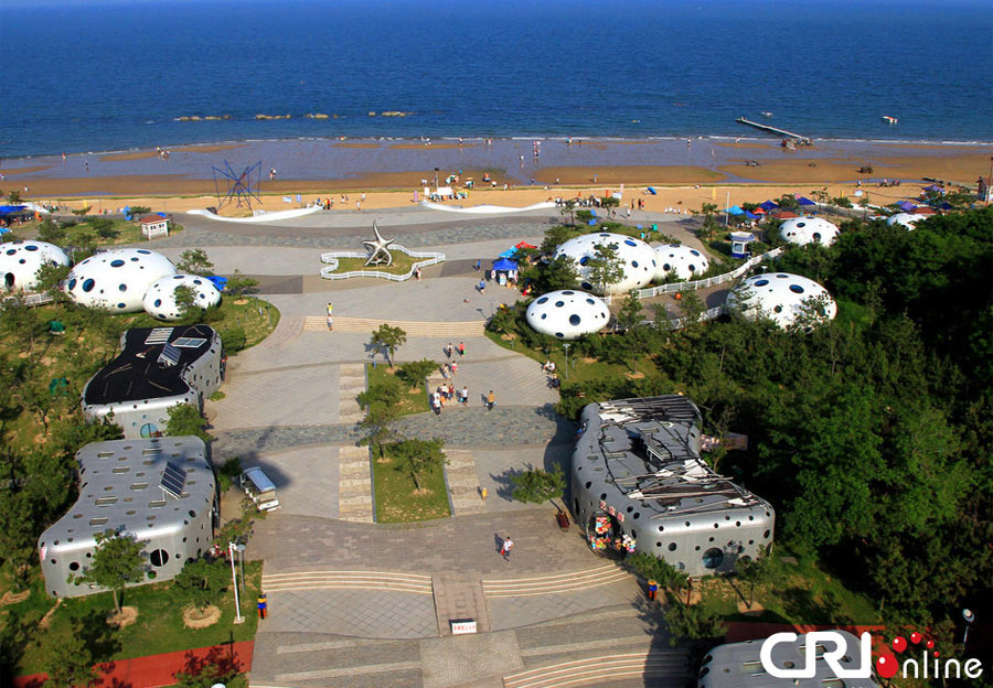 山东日照海滩惊现“UFO”建筑群(高清组图)