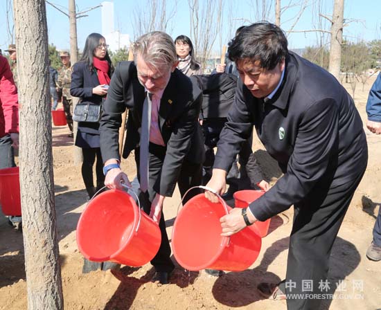 2014中国纪念'国际森林日'植树活动