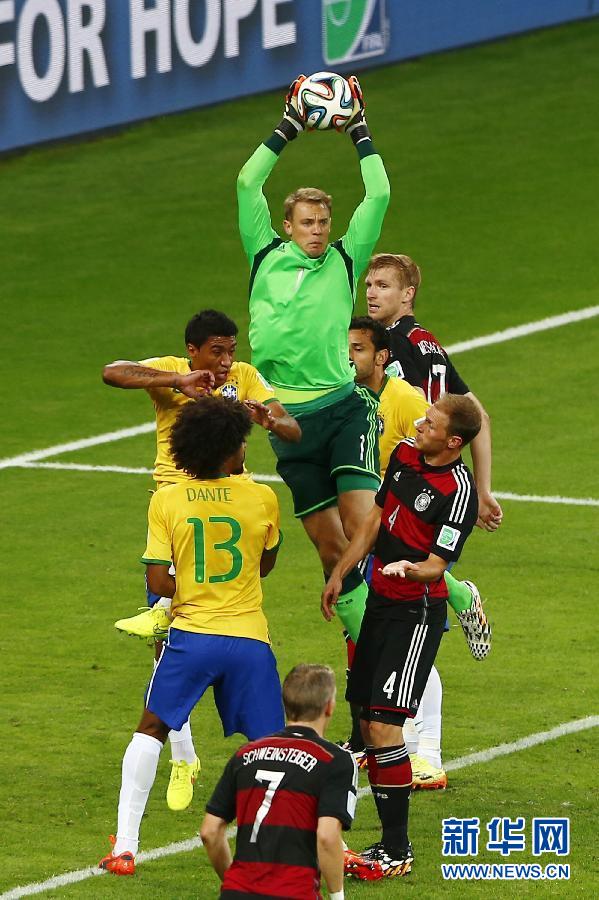 （世界杯）（）足球——半决赛：巴西队对阵德国队