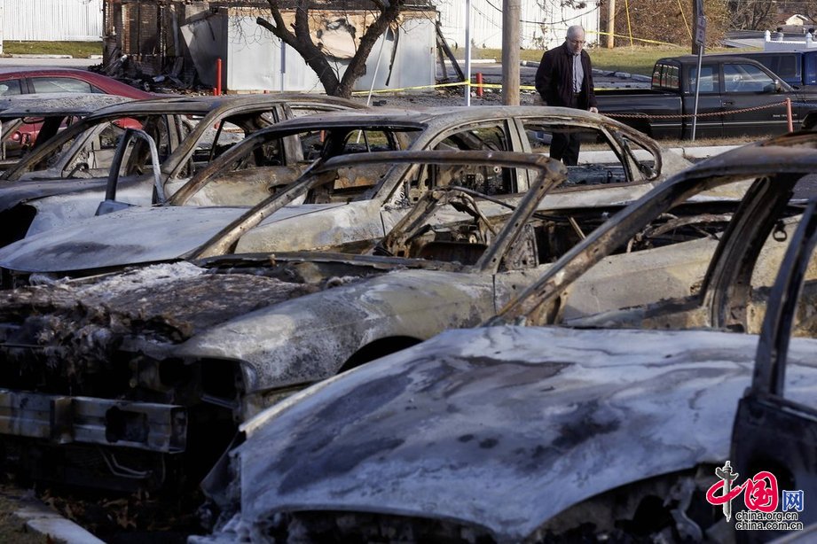 美國34州爆發示威 抗議不起訴槍殺非裔青年白人警察[組圖]