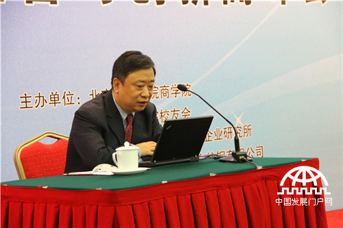 图为中国盐业总公司董事长李耀强进行主题演讲。