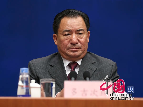 西藏副主席多吉次珠:西藏五十年GDP增长281