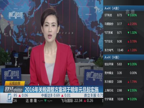 2016年关税调整方案将于明年元旦起实施_中国