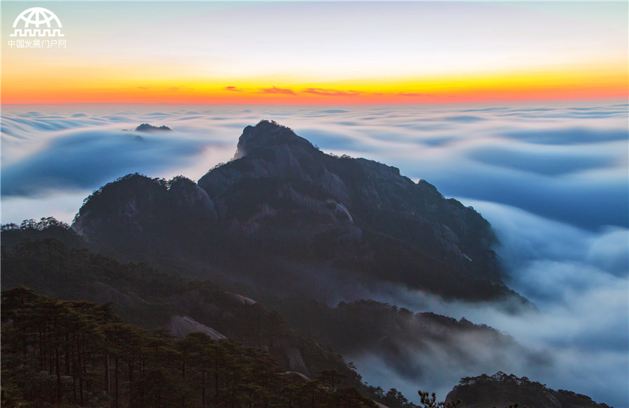 冬日黄山，一幅烟水迷离的山水诗画