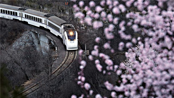 北京居庸关 穿越芬芳的列车