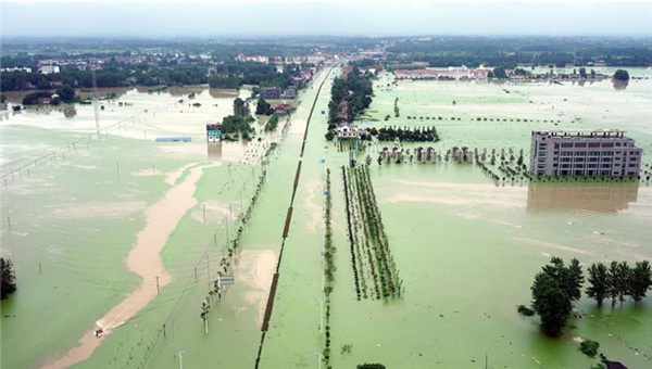 安徽舒城遭遇洪涝灾害