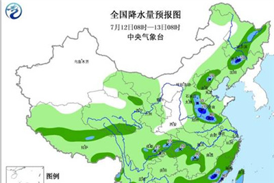 长江中下游将有大到暴雨 华北东北黄淮局地有较强降雨