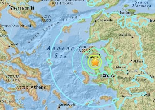 爱琴海发生里氏6.3级地震 希腊至少10人受伤(图)