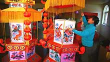 Workers make lanterns at a workshop at Hongmiao Village in Huairou District of Beijing, capital of China, on January 12, 2009. Some 2,200 lanterns have been made at the workshop for the Spring festival since the beginning of the last month of the lunar year.