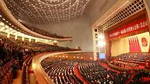 The Second Session of the 11th National People's Congress (NPC) opens at the Great Hall of the People in Beijing, capital of China, on March 5, 2009.