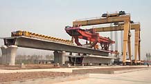 Photo taken on March 27, 2009 shows the construction site of Cangzhou passage of the Beijing-Shanghai Express Railway in Cangzhou, north China's Hebei Province. The construction of 137.8-kilometer-long Cangzhou passage kicked off on Thursday.