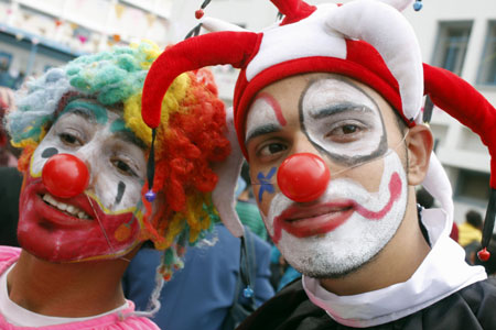 Dressed-up Palestinians attend a recreational day organized by the United Nations Relief and Works Agency (UNRWA) in Gaza City, on April 16, 2009.