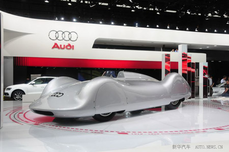 Concept car of Audi is displayed at the Shanghai auto expo in Shanghai, east China.