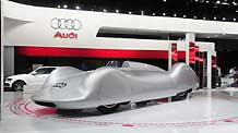 Concept car of Audi is displayed at the Shanghai auto expo in Shanghai, east China.