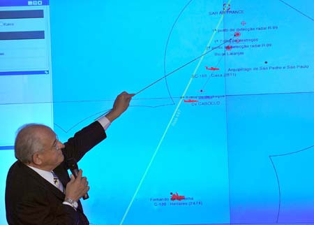 Brazil's Defense Minister Nelson Jobim attends a press conference held in Brasilia, Brazil, on June 3, 2009. Brazil Tuesday confirmed the debris found earlier on the open Atlantic Ocean belonged to Air France Flight 447, solidifying the crash of the jet that went missing early Monday. 