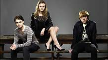 Daniel Radcliffe, Rupert Grint and Emma Watson (Harry, Ron and Hermione), the child actors of Harry Potter films, are no longer the little kids we've known from earlier movies. They have grown up a lot since the first film in 2001 and have blossomed into mature young adults. The three actors are now filming the final Harry Potter film, 'Harry Potter and the Deathly Hallows'.