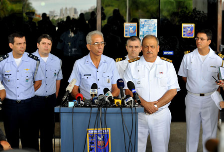 Brazilian Air Force's Lieutenant-Brigadier Ramon Borges Cardoso speaks at a press conference in Recife, northeastern Brazil, on June 11, 2009. There is only a 'remote' chance that searchers will find all of the victims from the Air France flight that crashed last week above the Atlantic Ocean with 228 people aboard, Cardoso said here on Thursday. So far 44 bodies have been recovered from the Atlantic Ocean near the crash site. 