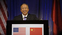 Chinese State Councilor Dai Bingguo delivers a speech during a welcoming reception held by United States friendly groups at Ritz Carlton Hotel in Washington D.C., capital of the United States, on July 28, 2009. Dai Bingguo was in Washington to attend the first round of the China-US Strategic and Economic Dialogue.