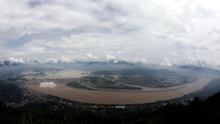 The photo taken on August 6, 2009 shows a panorama of the Three Gorges Dam on the Yangtze River in Yichang City of central China's Hubei Province. 