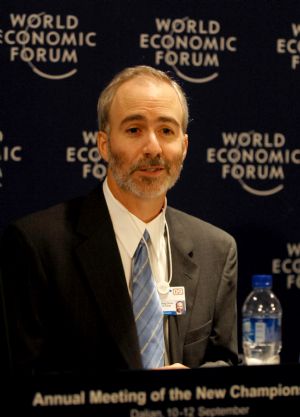 David C. Michael, head of Greater China region of Boston Consulting Group, speaks at a news conference held during the Annual Meeting of the New Champions 2009, or Summer Davos, in Dalian, northeast China's Liaoning Province, September 10, 2009.