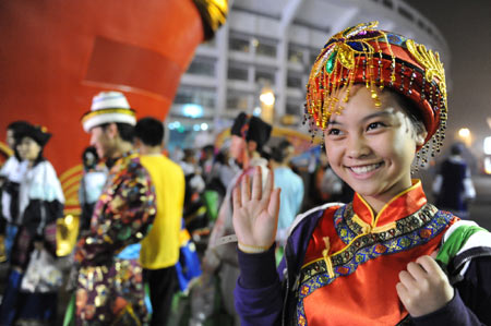 Clean streets replete with national flags, major road intersections adorned with ornate potted plants, Beijing is in gala attire early Thursday for the massive celebration commemorating the 60th founding anniversary of the People's Republic of China.