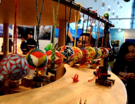 Photo taken on October 20, 2009 shows balls made of rolled colored silk at the No.1 Delicacy Street which presents Japan commodities at the 6th China-ASEAN Exposition (CAEXPO) in Nanning, capital of southwest China's Guangxi Zhuang Autonomous Region.