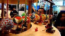 Photo taken on October 20, 2009 shows balls made of rolled colored silk at the No.1 Delicacy Street which presents Japan commodities at the 6th China-ASEAN Exposition (CAEXPO) in Nanning, capital of southwest China's Guangxi Zhuang Autonomous Region.