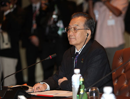 Chinese Premier Wen Jiabao attends the 12th Association of Southeast Asian Nations (ASEAN)-China Summit in Hua Hin, Thailand, on October 24, 2009. 