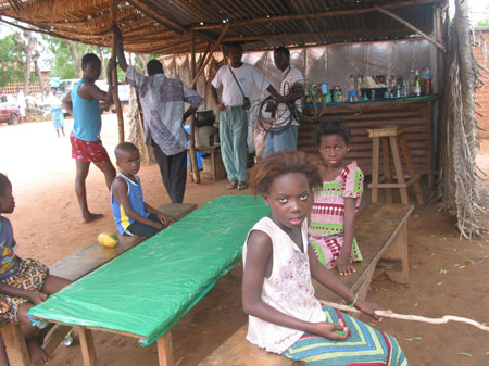 The photo taken on October 28, 2009 shows the café at the market in Togoville.