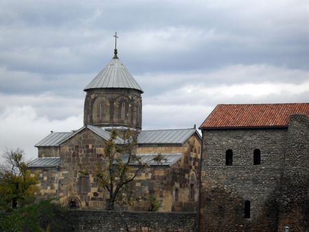 Photo taken on November 2, 2009 shows a church at north-nikodze village in central-north Georgia. 'My name is Alika and I'm nine years old', says Alika, 'I study in the 5th grade of the only school in the village.'