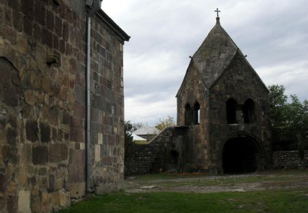 Photo taken on November 2, 2009 shows a church at north-nikodze village in central-north Georgia. 'My name is Alika and I'm nine years old', says Alika, 'I study in the 5th grade of the only school in the village.' 