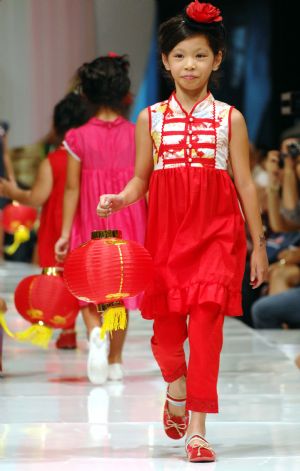 A girl presents a creation during the Jakarta Fashion Week in Indonesia's capital, November 15, 2009. 